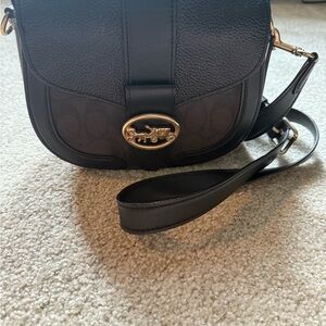 Black Coach Saddle Bag